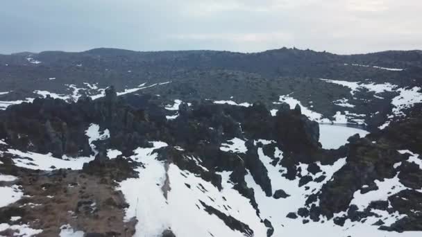 Vue Aérienne Du Champ De Lava De Djupalonsandur à La Journée, Islande  