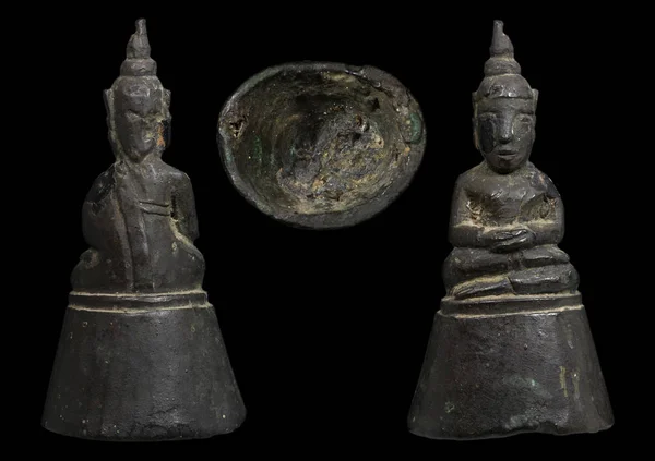 Estatuas Budistas Tailandesas Hechas Materiales Mezclados Forma Buda Sentado — Foto de Stock