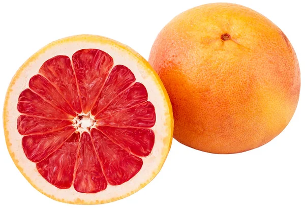 Grapefruit auf weißem Hintergrund Stockbild