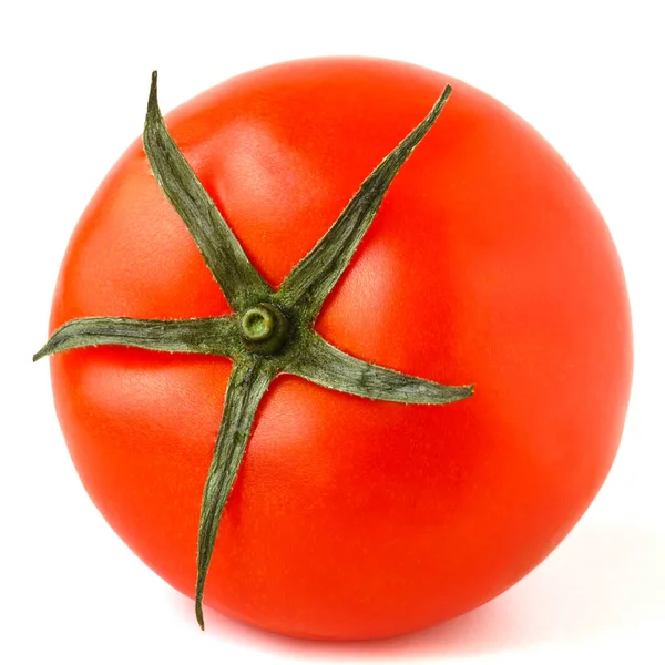 Red tomato on white isolated background — Stock Photo, Image