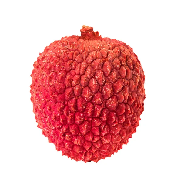 Söt mogen Litchi frukt på vit isolerade bakgrund — Stockfoto