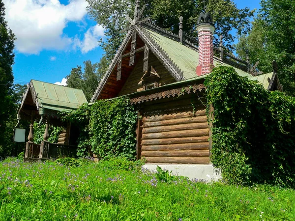 Pueblo ruso entre el bosque — Foto de Stock