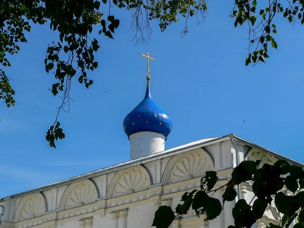 Древнерусская церковь в лесу — стоковое фото