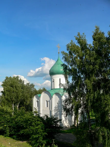 Древнерусская церковь в лесу — стоковое фото
