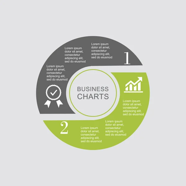 Diagrama de negócios círculo — Vetor de Stock