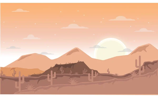 Desert landscape illustration flat design