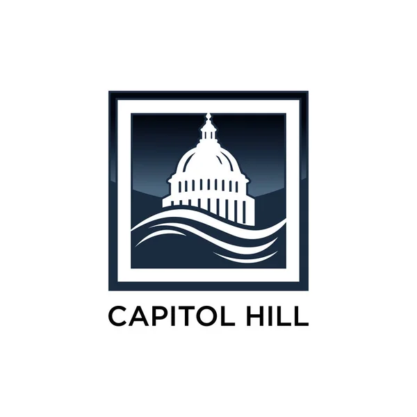 Capitol Binası logosunu görmeniz gerekir. Hükümet simgesi. Premium tasarım. Beyaz arka plan üzerinde izole vektör ince çizgi simgesi