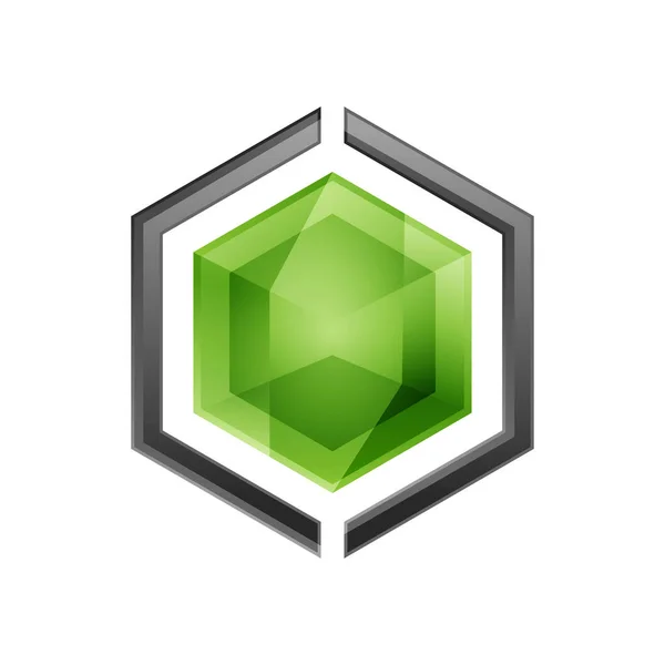 Логотип Шестиугольника Шестиугольный Вектор Логотипа Абстрактная Технология Проектирования Вектор Шаблон — стоковый вектор