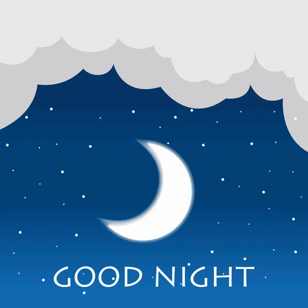 Good Night. Hand drawn typography poster. Card good night vector