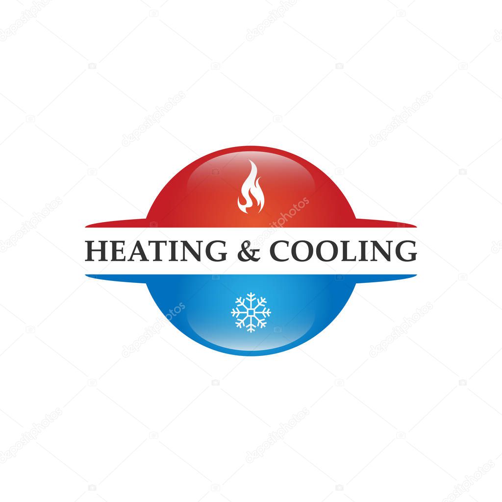 Heating and cooling logos