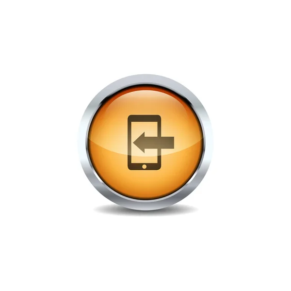 3D brillante ui círculo botón estilo vector icono conjunto de diseño — Vector de stock