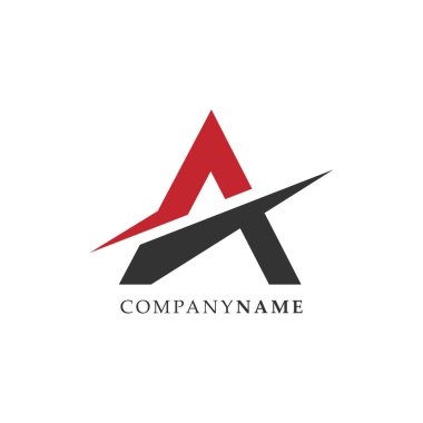 İlk harf A logo vektör tasarım şablonu