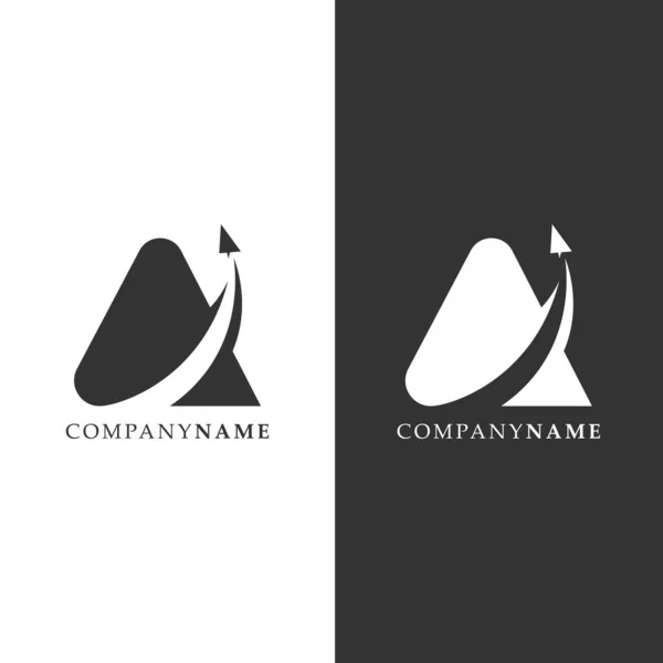 Basit bir harf Kağıt uçak ve negatif uzay desenli bir logo