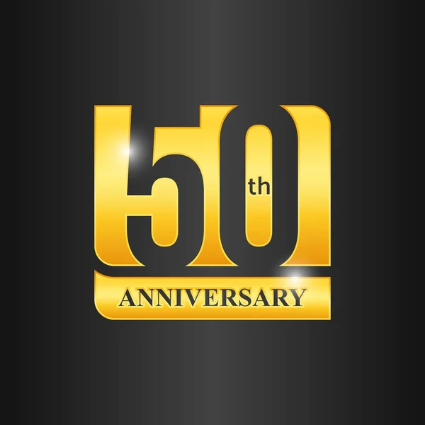Goud 50 Jaar jubileum sjabloon — Stockvector