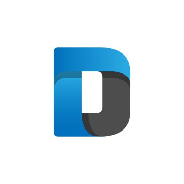İlk harf D logo tasarım şablonu. İş kurumsal harfi D logo tasarımı resmi