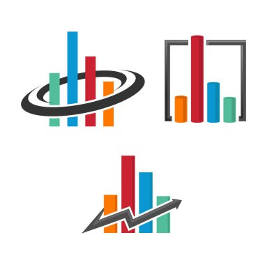 Finans logosu seti finans vektör görüntüsü. İş ve Finans logo vektörü tasarım şablonu