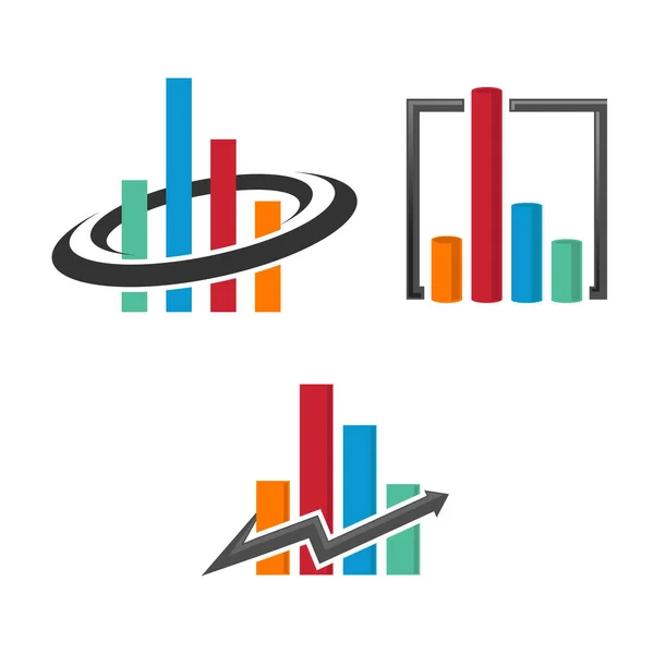 Ensemble Logo Financement Des Entreprises Concept Finance Image Vectorielle Modèle — Image vectorielle