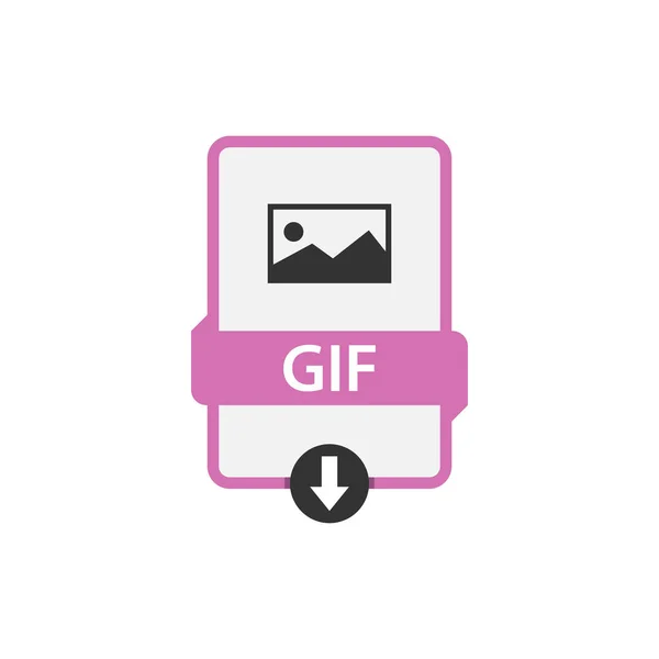 Gif Descargar Imagen Vectorial Formato Archivo Icono Archivo Gif Diseño — Vector de stock