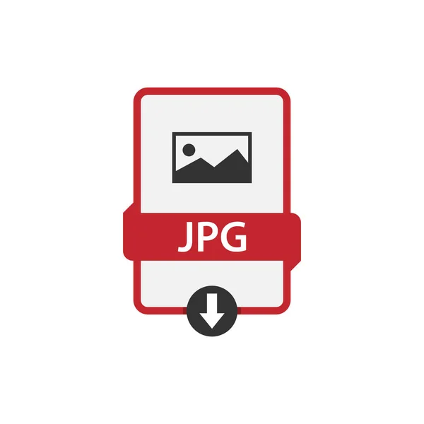Jpg Descargar Formato Archivo Imagen Vectorial Icono Archivo Jpg Diseño — Vector de stock