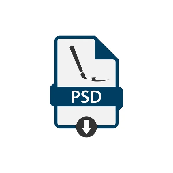 Psd Descargar Imagen Vectorial Formato Archivo Icono Archivo Psd Diseño — Vector de stock