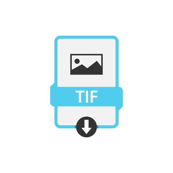 Tif Descargar Imagen Vectorial Formato Archivo Tif Icono Archivo Flat — Vector de stock