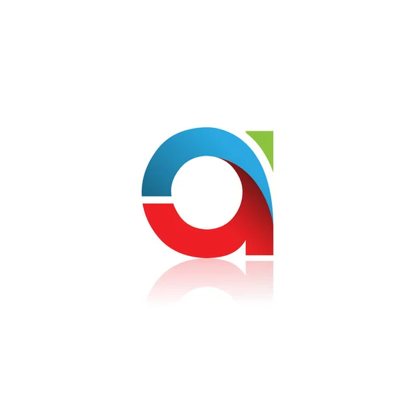 Lettera Iniziale Colorato Logo Modello Immagine Vettoriale Design Isolato Uno — Vettoriale Stock