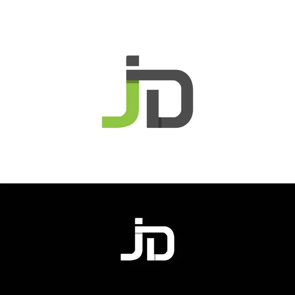Letter Typografie Logo Design Stínem Izolované Černobílém Pozadí — Stockový vektor