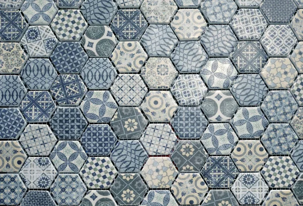 Zeshoekige keramische tegels. — Stockfoto