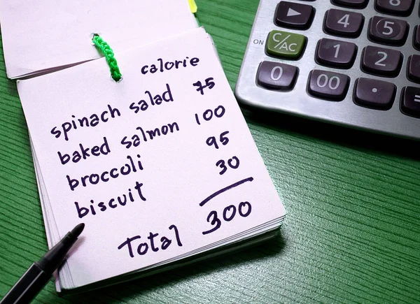 Calorie counting meal — Stock Photo, Image