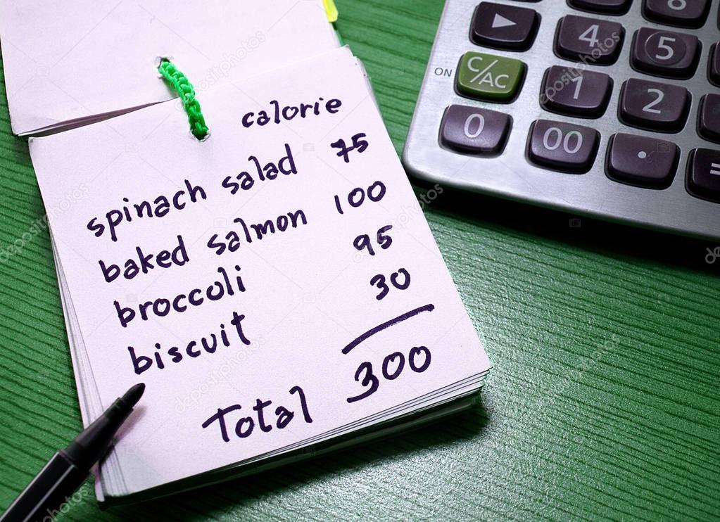 Calorie counting meal