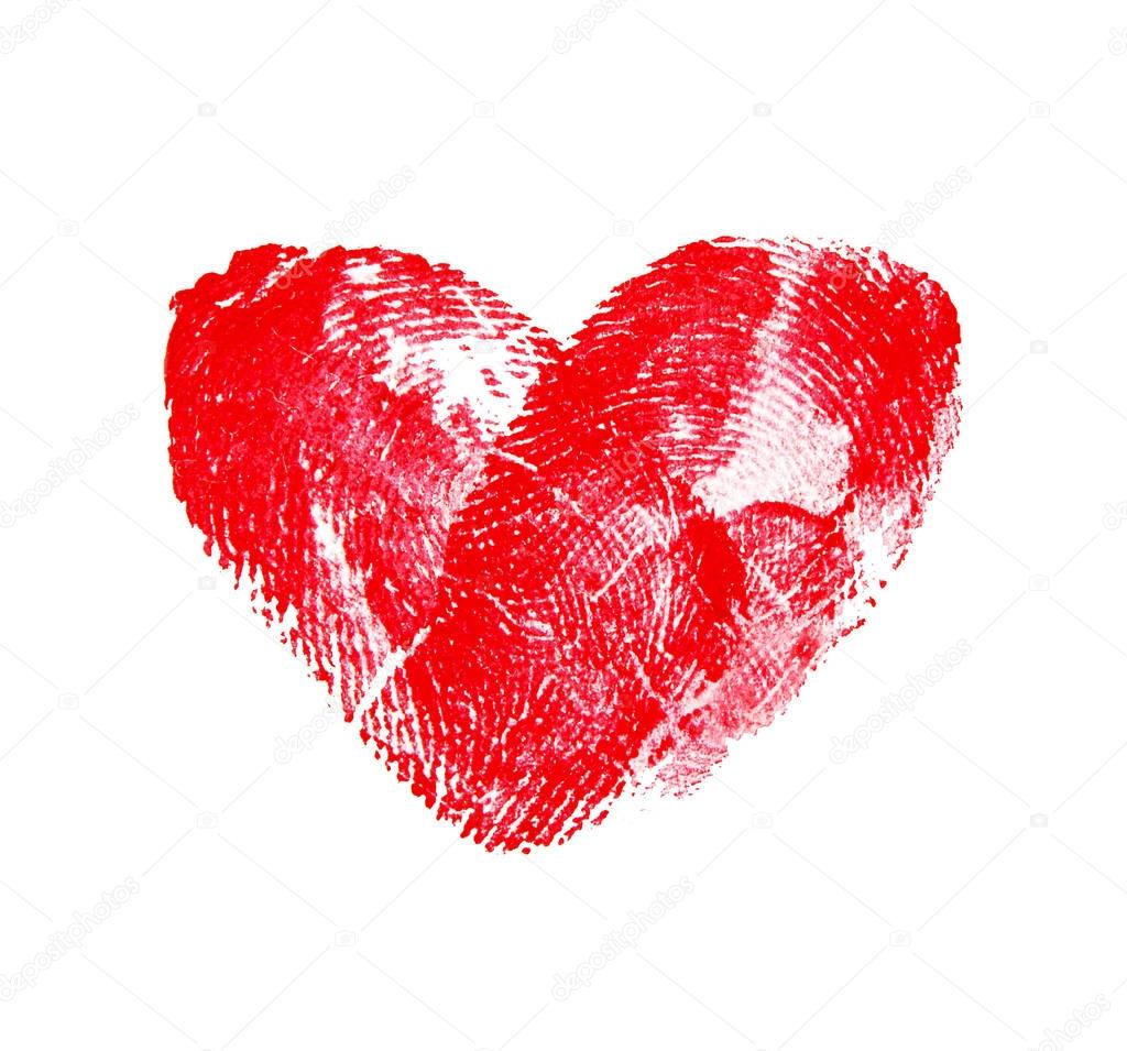 Fingerprint love heart