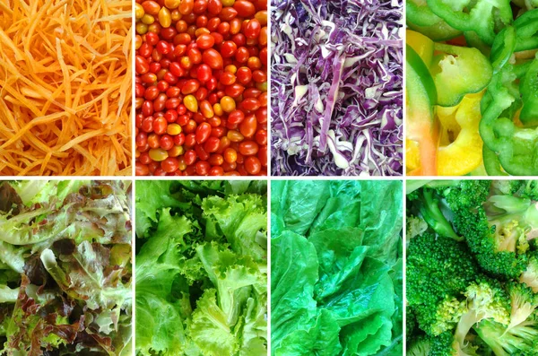 Vegetable nutrition collage