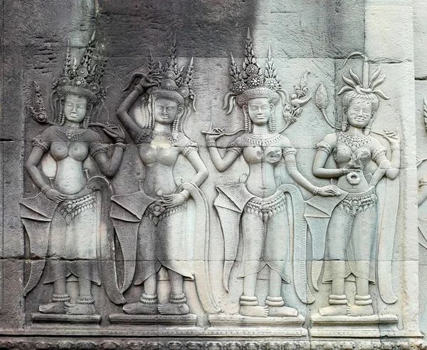 Apsara dansare sten carving — Stockfoto