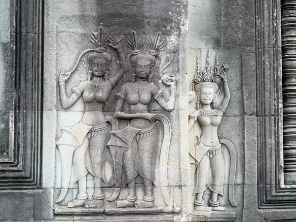 Apsara tancerzy w Angkor Wat — Zdjęcie stockowe