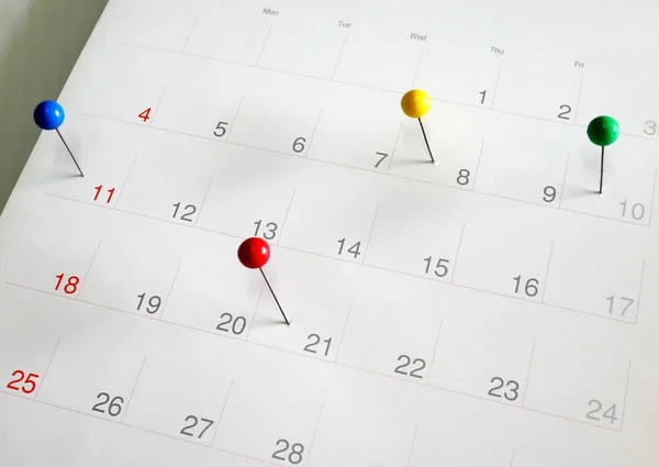 Events calendar Personal Organizer. — Stock Photo, Image