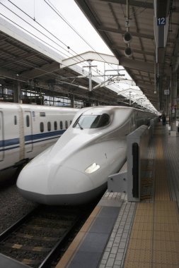 Japonya 'daki tren istasyonunda.
