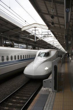 Japonya 'daki tren istasyonunda.