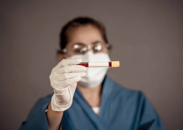 Covid Lékař Nebo Laboratorní Technik Oop Osobní Ochranné Prostředky Které — Stock fotografie