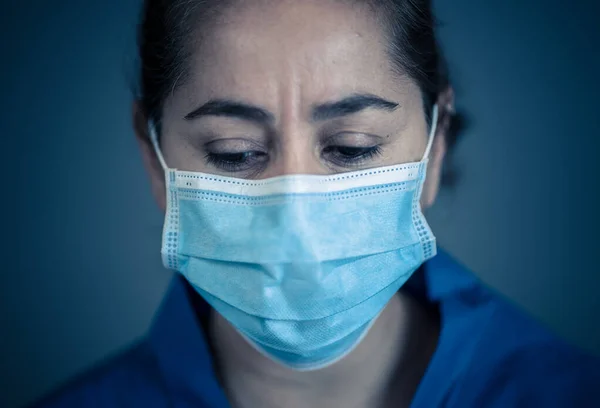 Stop Spread Lives Campaign Doctor Wearing Protection Face Mask Protect — Stock Photo, Image