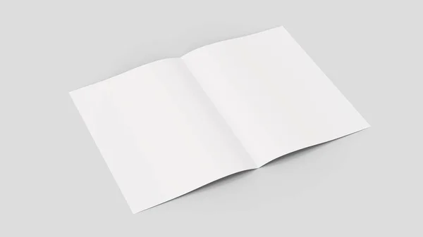 Lege tijdschrift of brochure mockup geïsoleerd op zachte grijze CHTERGRO — Stockfoto