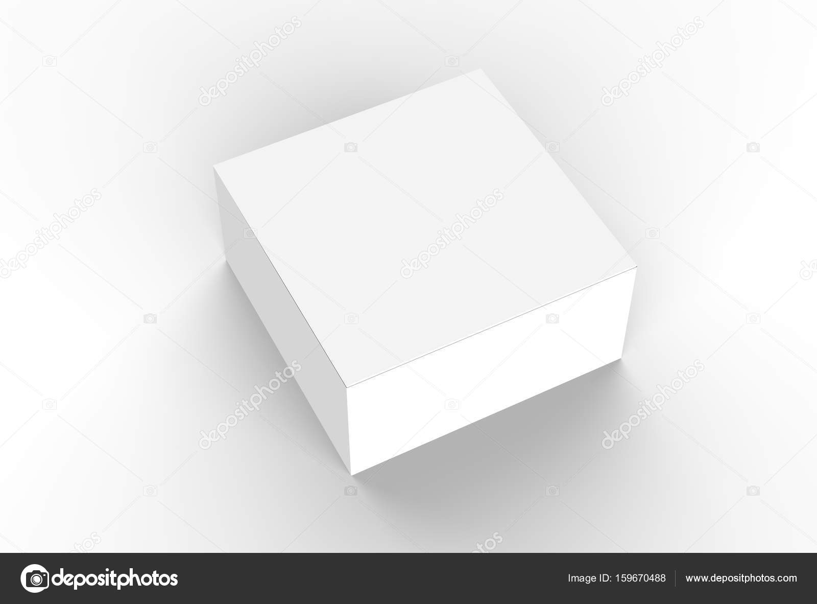 White cardboard box mock up. 3D illustrating. Stock Photo by ©sarmdy  159670488