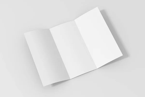 Drei-Falten-Broschüre-Attrappe — Stockfoto