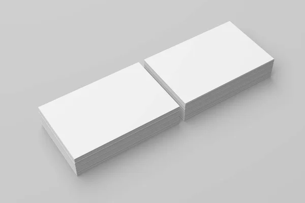 Business card mock upp på vit bakgrund. 3D illustrerad — Stockfoto