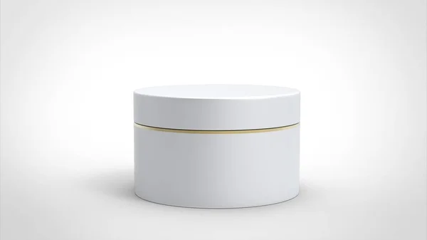 Vaso cosmetico realistico finto isolato su sfondo bianco. 3d — Foto Stock