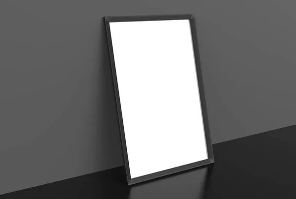 Mockup of photo or poster frame with soft shadows and highlights — Stock Photo, Image
