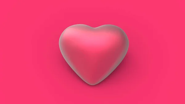 Ημέρα του Αγίου Βαλεντίνου ροζ καρδιά σε ροζ φόντο με απαλά χρώματα και s — Φωτογραφία Αρχείου