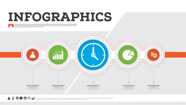 Diseño de plantilla de negocio infografía. Vector ilustrativo . — Foto de Stock