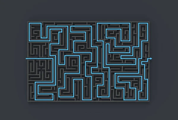 3d illusrated maze isolated on dark background. 3D illustrating — Stock Photo, Image