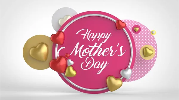 Glücklicher Muttertag. Beste Mama. 3D-Illustration. — Stockfoto