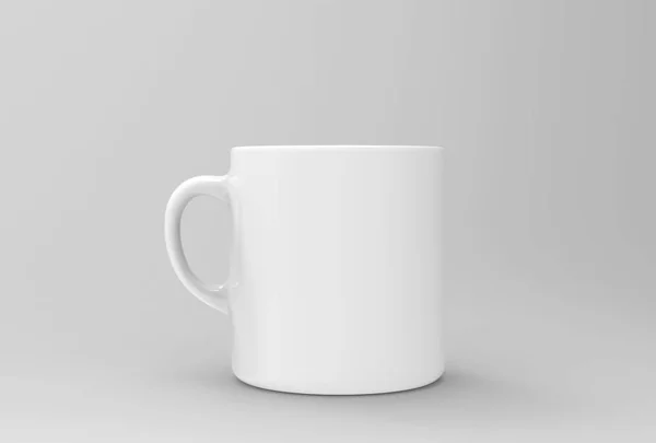 Mug mock up sur fond blanc doux. 3D illustré — Photo